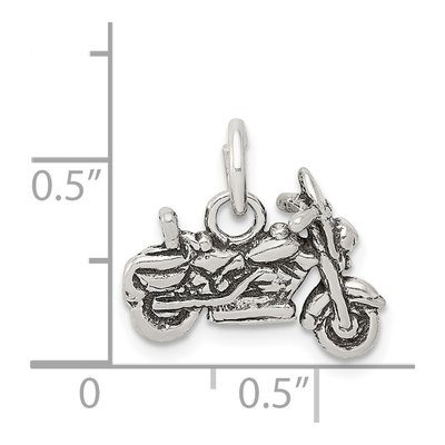 Sterling Silver Antiqued Motorcycle Charm – view 5