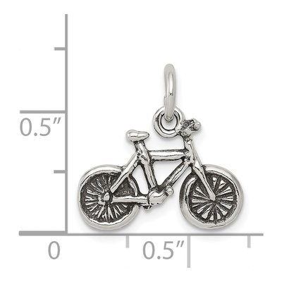 Sterling Silver Antiqued Bicycle Charm – view 5