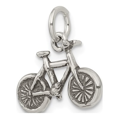 Sterling Silver Antiqued Bicycle Charm – view 6