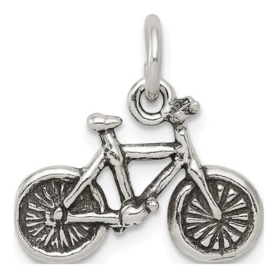 Sterling Silver Antiqued Bicycle Charm