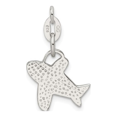 Sterling Silver Airplane Charm – view 4