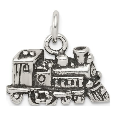 Sterling Silver Antiqued Train Charm