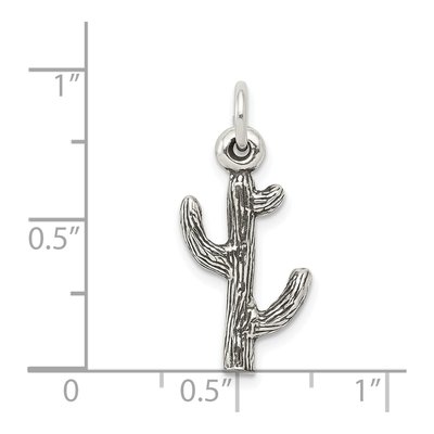 Sterling Silver Antiqued Cactus Pendant – view 5