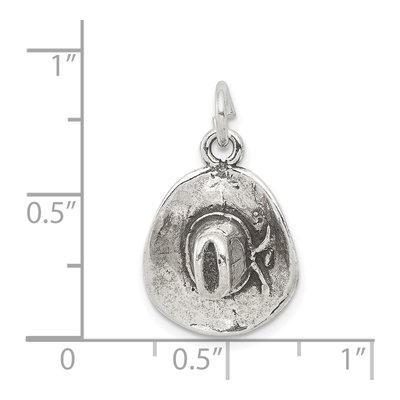 Sterling Silver Antiqued Cowboy Hat Charm – view 5