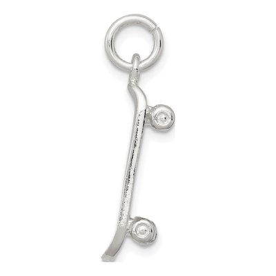 Sterling Silver Skateboard Pendant – view 3