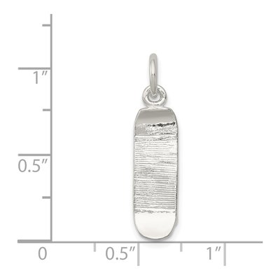 Sterling Silver Skateboard Pendant – view 4