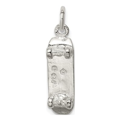 Sterling Silver Skateboard Pendant – view 5