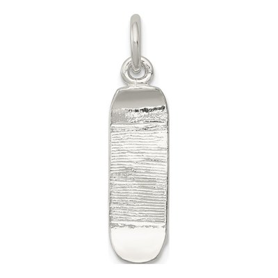 Sterling Silver Skateboard Pendant