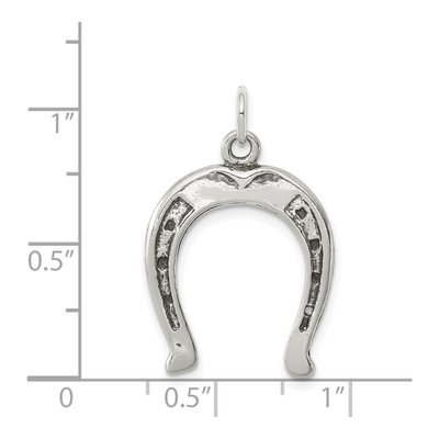 Sterling Silver Antiqued Horseshoe Charm – view 4