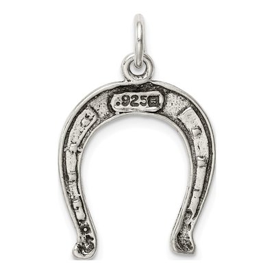 Sterling Silver Antiqued Horseshoe Charm – view 5