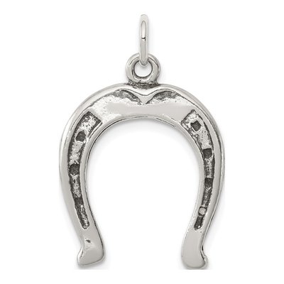 Sterling Silver Antiqued Horseshoe Charm