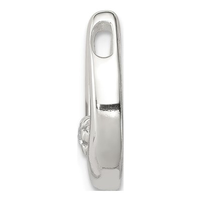 Sterling Silver CZ Horseshoe Pendant – view 3