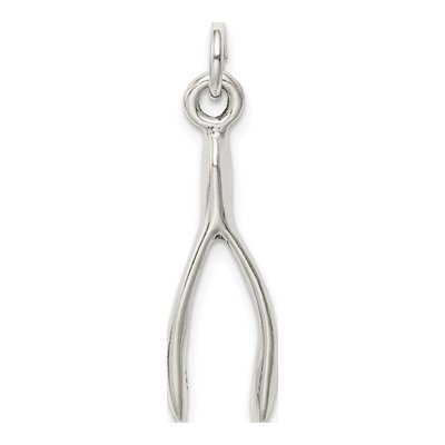 Sterling Silver Antiqued Wish Bone Charm – view 5