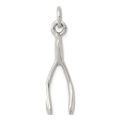 Sterling Silver Antiqued Wish Bone Charm