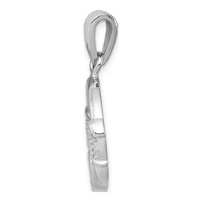 Sterling Silver Lab-Created Opal Claddagh Pendant – view 3