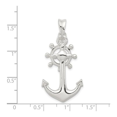 Sterling Silver Anchor Pendant – view 4