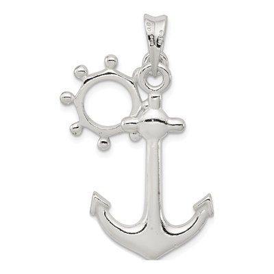 Sterling Silver Anchor Pendant – view 5