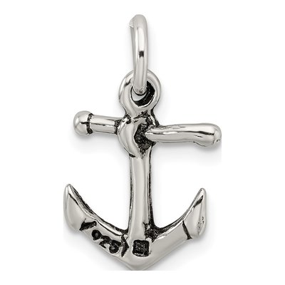Sterling Silver Antiqued Anchor Charm – view 4