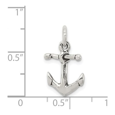 Sterling Silver Antiqued Anchor Charm – view 5
