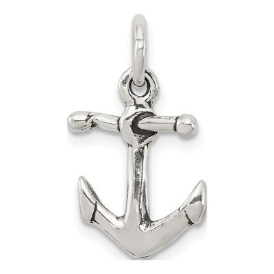 Sterling Silver Antiqued Anchor Charm