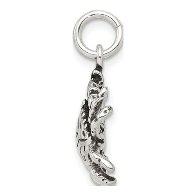 Sterling Silver Antiqued Crab Charm – view 3