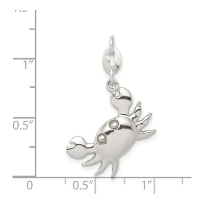 Sterling Silver Crab Charm – view 5