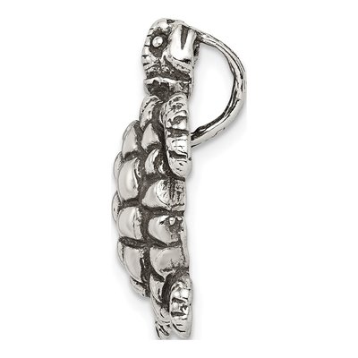 Sterling Silver Antiqued Turtle Pendant – view 3