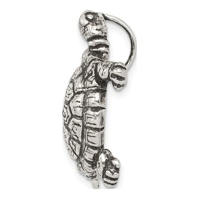 Sterling Silver Antiqued Turtle Slide Pendant – view 3