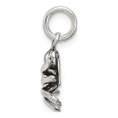 Sterling Silver Antiqued Spider Charm – view 3