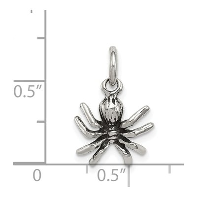 Sterling Silver Antiqued Spider Charm – view 5