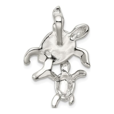 Sterling Silver Lab-Created Opal Turtle Slide Pendant – view 5