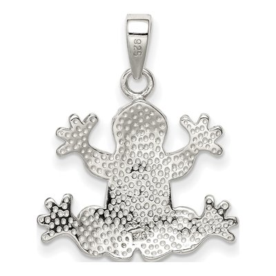Sterling Silver Lab-Created Opal Frog Pendant – view 5