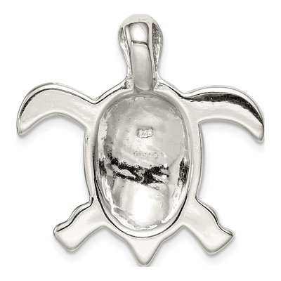 Sterling Silver Lab-Created Opal Turtle Pendant – view 5