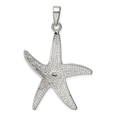 Sterling Silver Lab-Created Opal Starfish Pendant – view 5