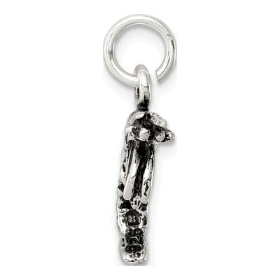 Sterling Silver Antiqued Shrimp Charm – view 3