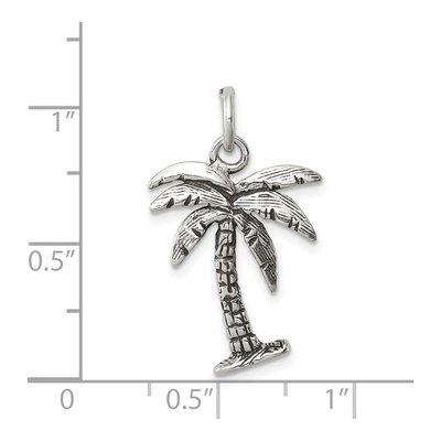 Sterling Silver Antiqued Palm Tree Charm – view 4