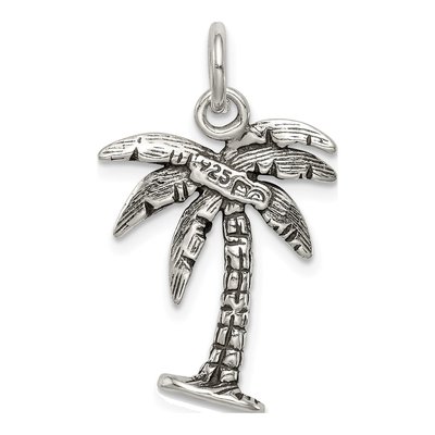 Sterling Silver Antiqued Palm Tree Charm – view 5