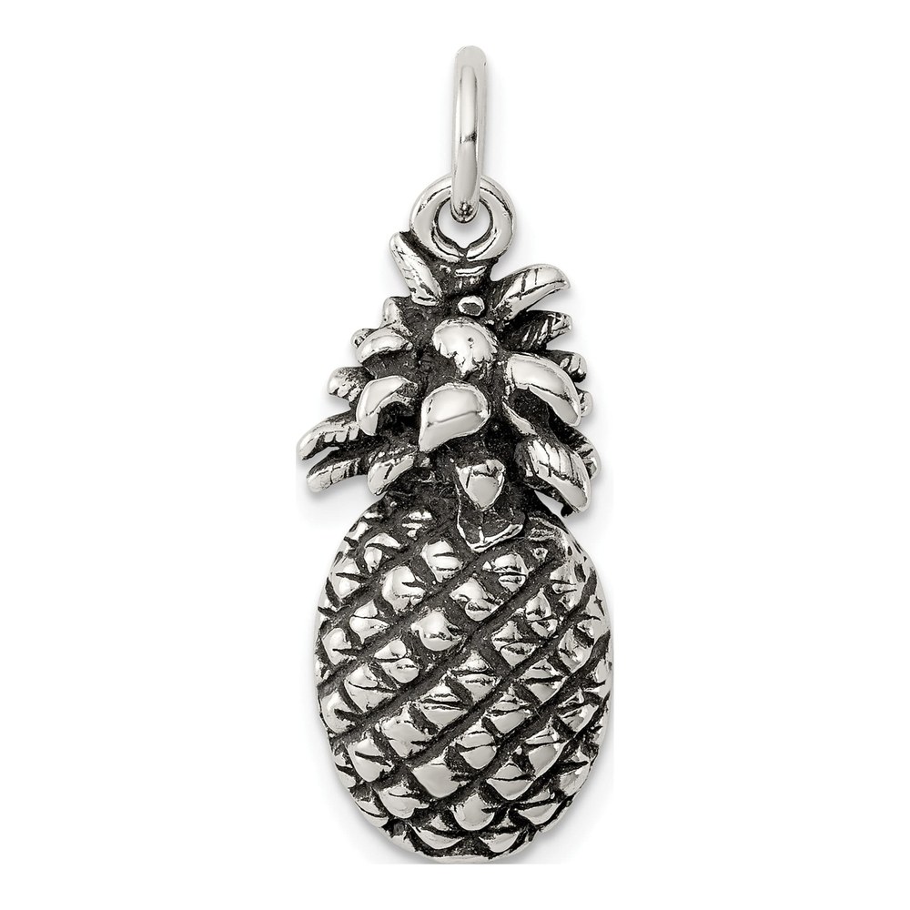 Sterling Silver Antiqued Pineapple Charm