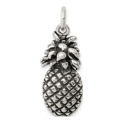 Sterling Silver Antiqued Pineapple Charm
