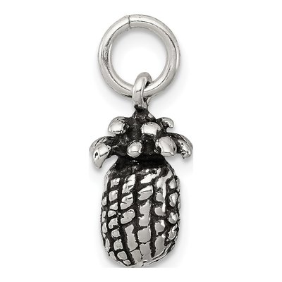 Sterling Silver Antiqued Pineapple Charm – view 3