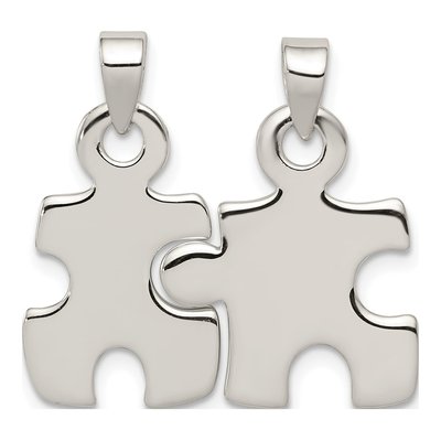 Sterling Silver Puzzle Pieces Pendant