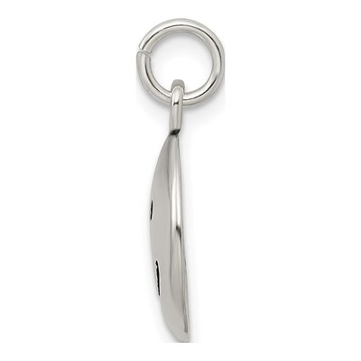 Sterling Silver Antiqued Smiley Face Charm – view 3