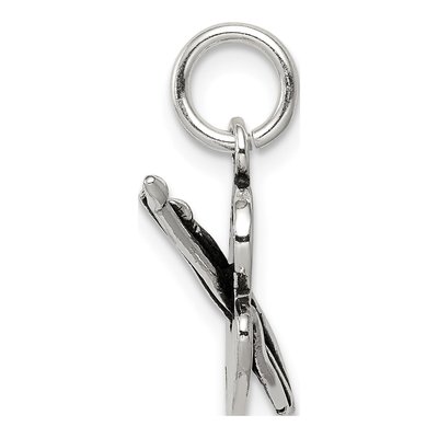 Sterling Silver Antiqued Artist Palette Charm – view 3