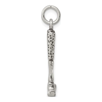 Sterling Silver Antiqued Hammer Charm – view 3