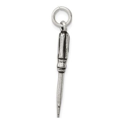 Sterling Silver Antiqued Screwdriver Charm – view 3