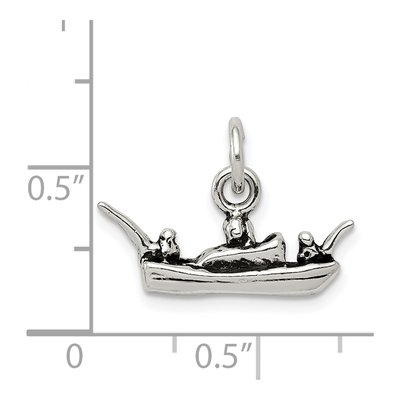 Sterling Silver Antiqued Boat Charm – view 5