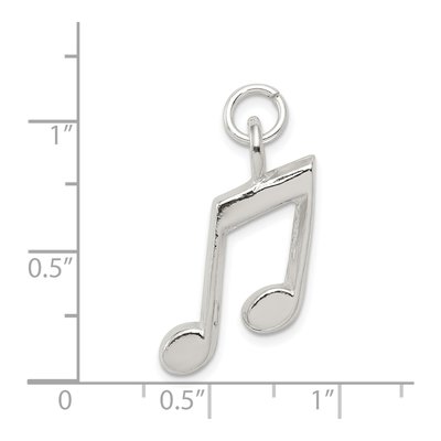 Sterling Silver Music Notes Pendant – view 4
