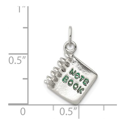 Sterling Silver Note Book Pendant – view 4