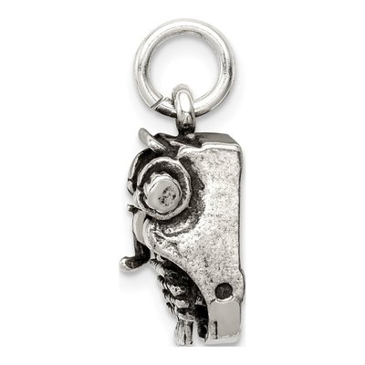 Sterling Silver Antiqued Typewriter Charm – view 3