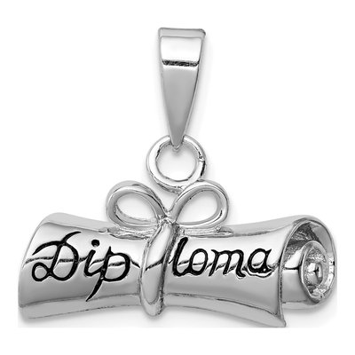 Sterling Silver Rolled-Up Diploma Charm